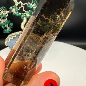 Smokey Quartz Point Tower 3.00” Tall Genuine Brazil Crystal Natural Rainbows 7